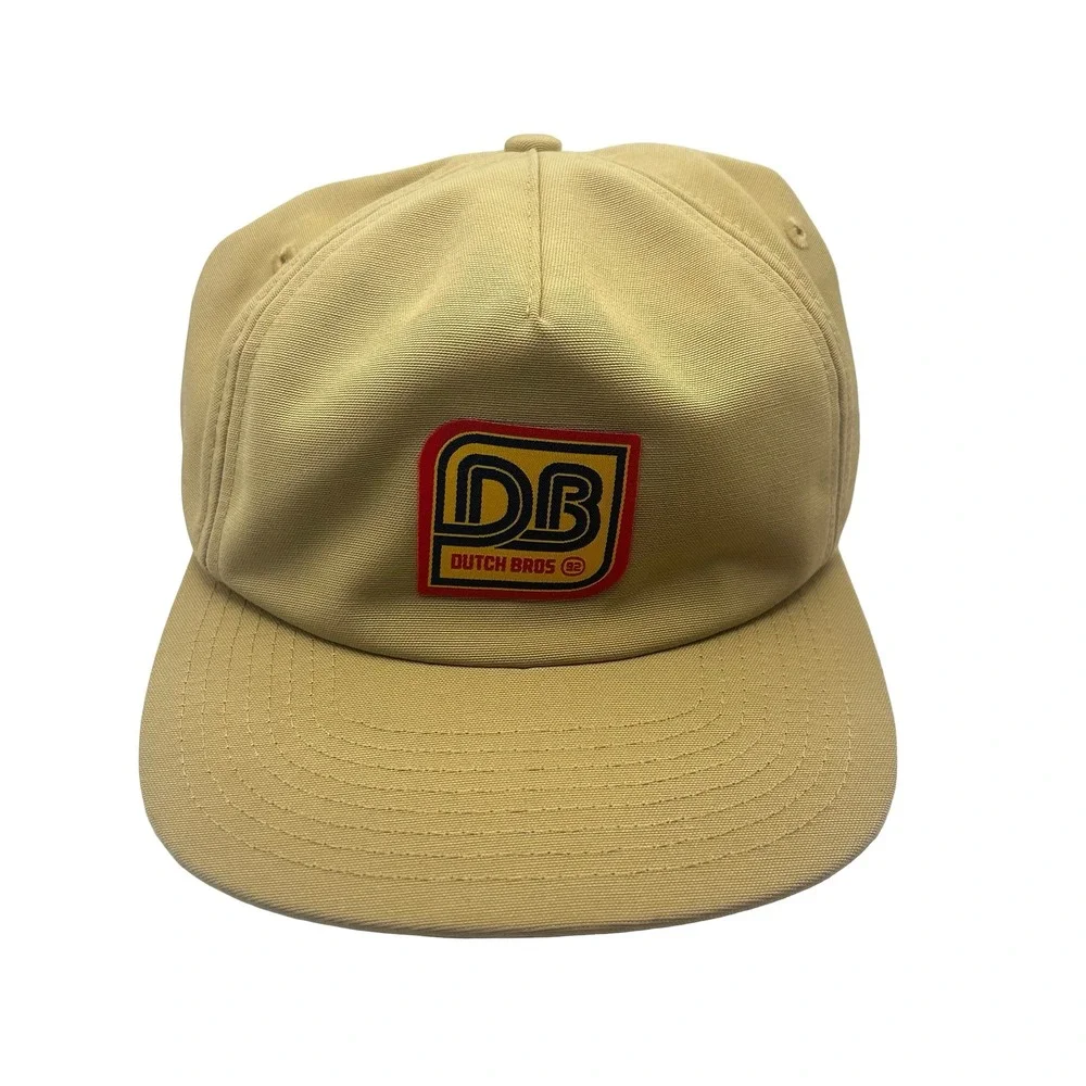 Dutch Bros Snapback Beige One Size Hat Cap Coffee‎ Fan Worker Employee DB Logo